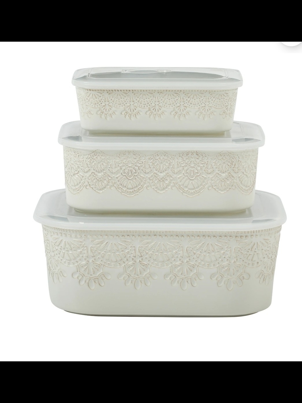 The Pioneer Woman Vintage Lace Set of 6 Pieces of Pillars for Baking Pillar Type